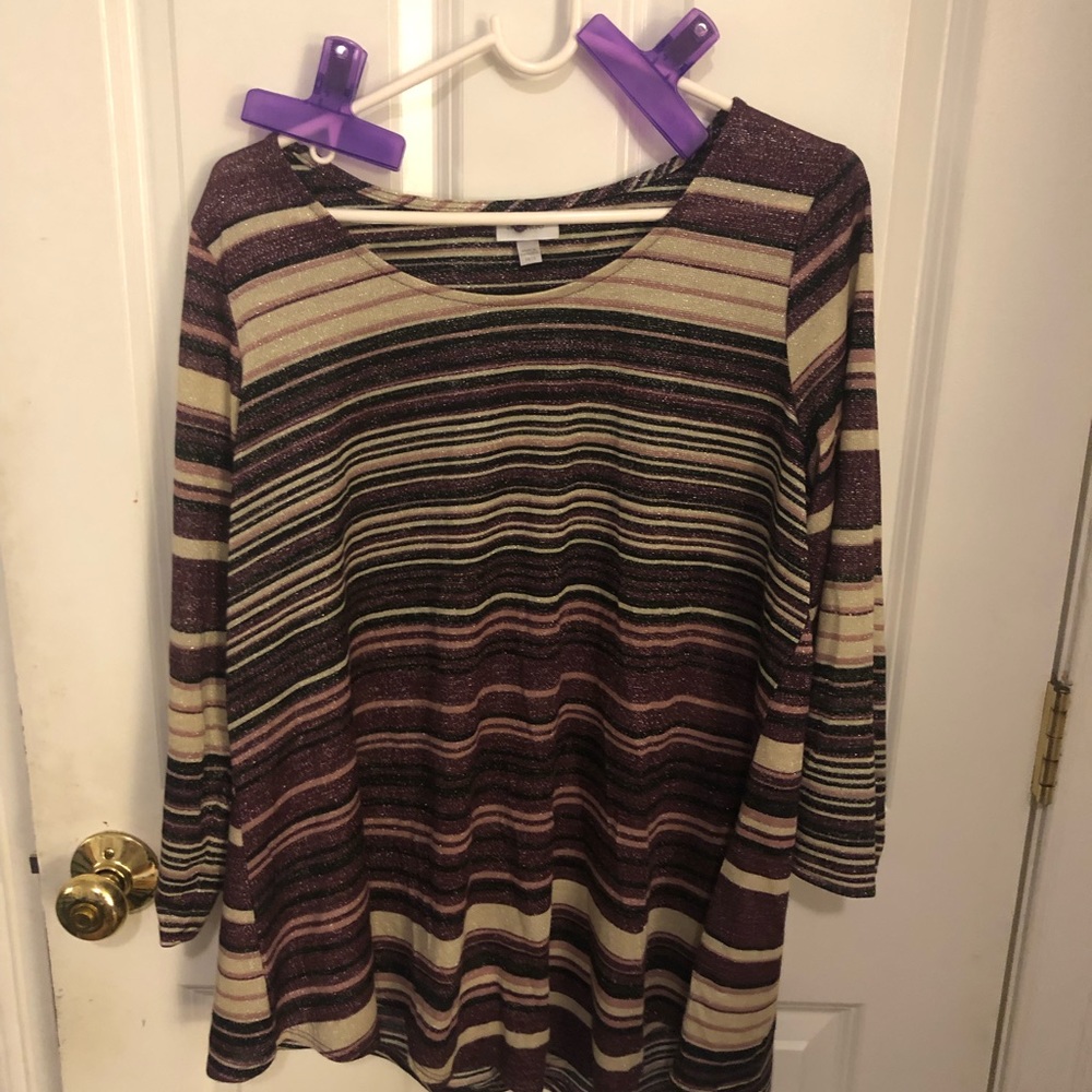 Avenue 14/16 shimmery, asymmetrical thin blouse